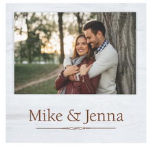 Load image into Gallery viewer, White Faux Wood Photo Frame - Laser Engravable
