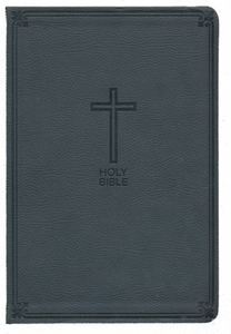 NKJV Value Thinline Bible Large Print - Charcoal